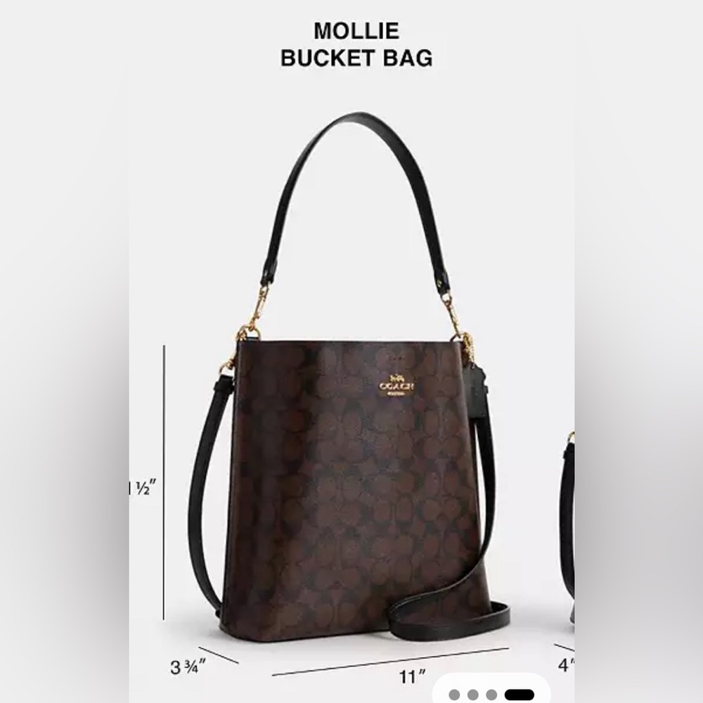 SOLD Coach mollie bucket bag - Picture 2 of 8